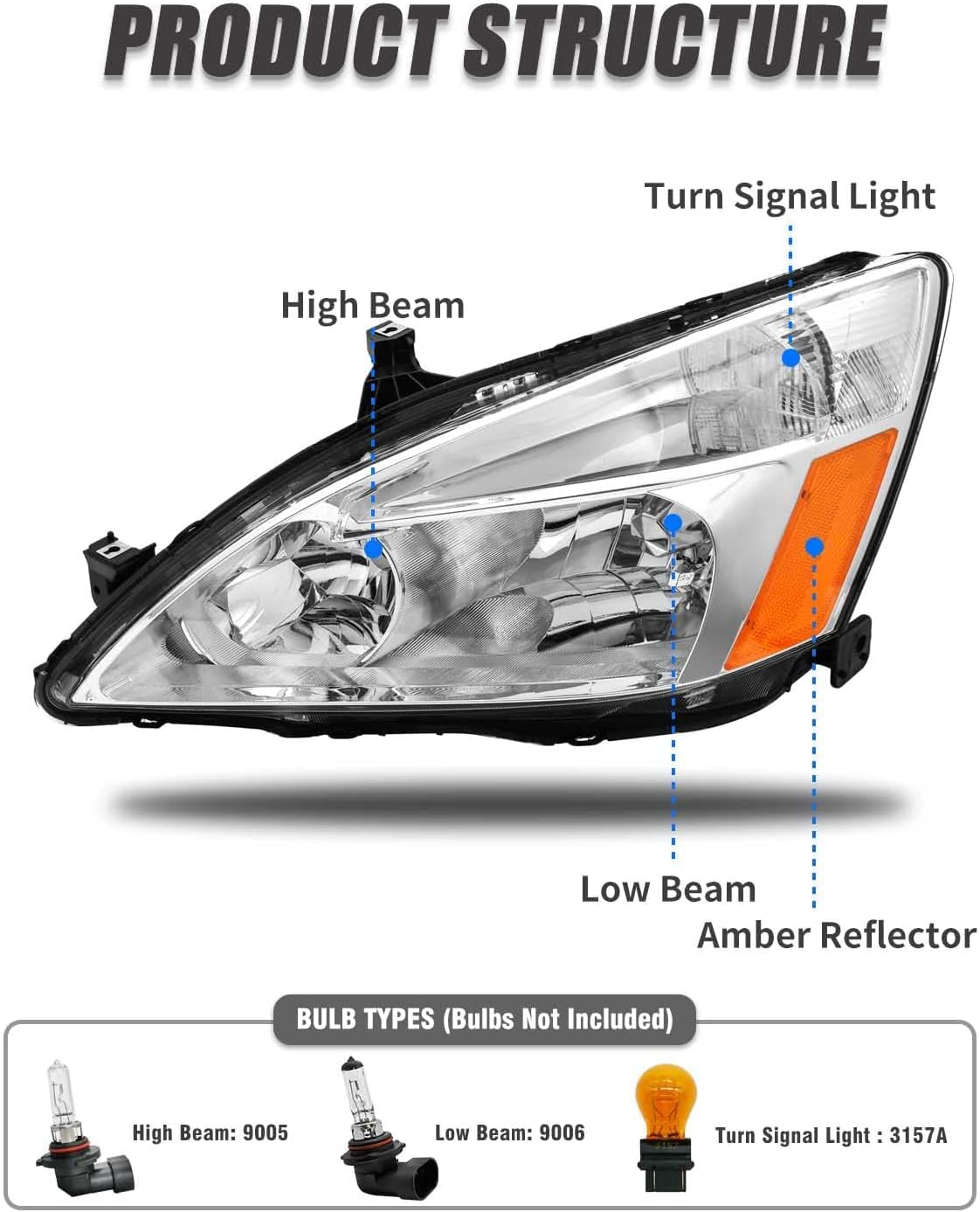 Thumbnail 3 de Adcarlights 2003 Honda Accord headlight set