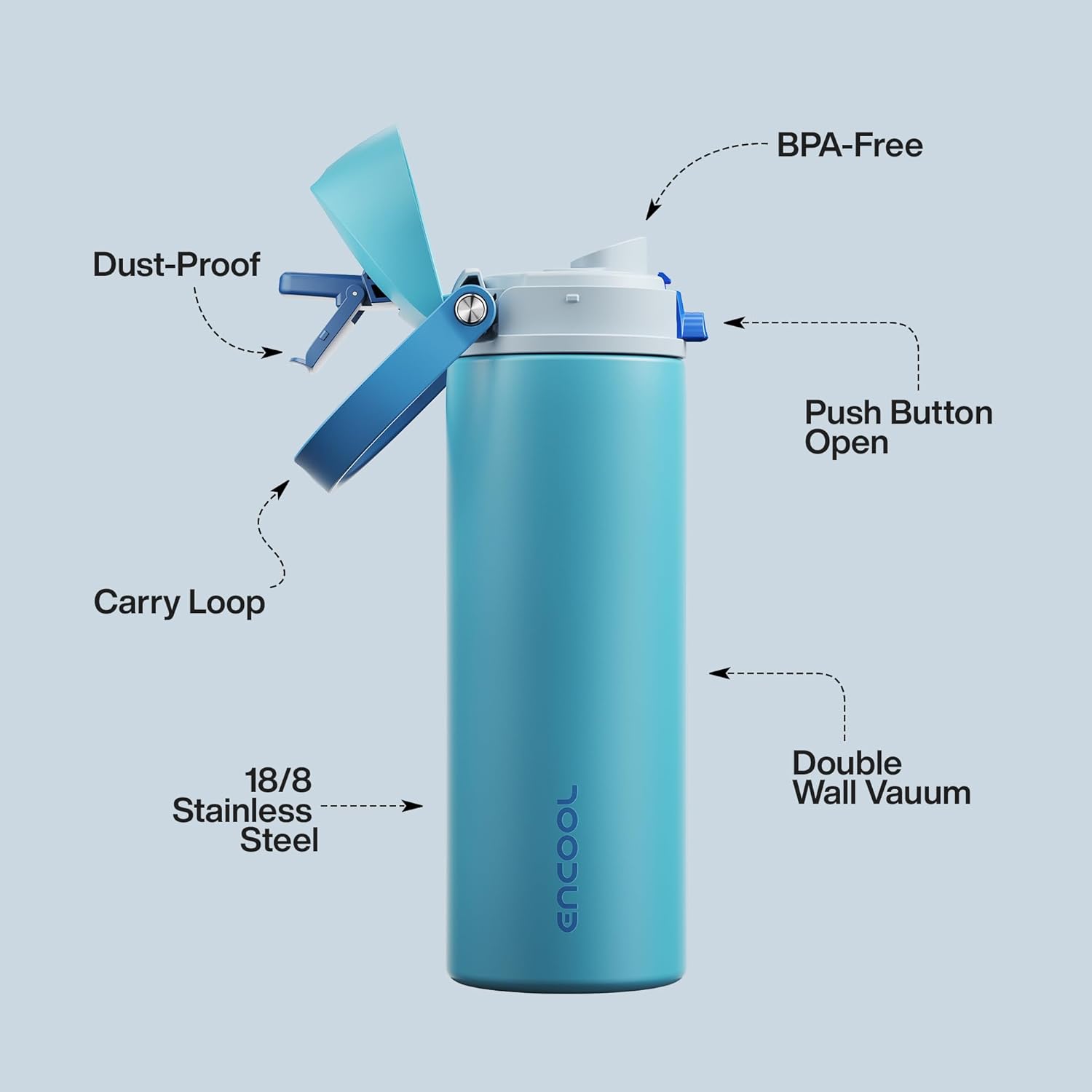Thumbnail 3 de Encool Stainless Steel Insulated Bottle 24 oz