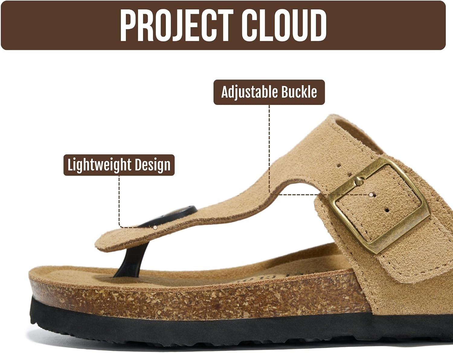 Thumbnail 2 de Project Cloud Women’s Leather Sandals with Memory Foam Insole