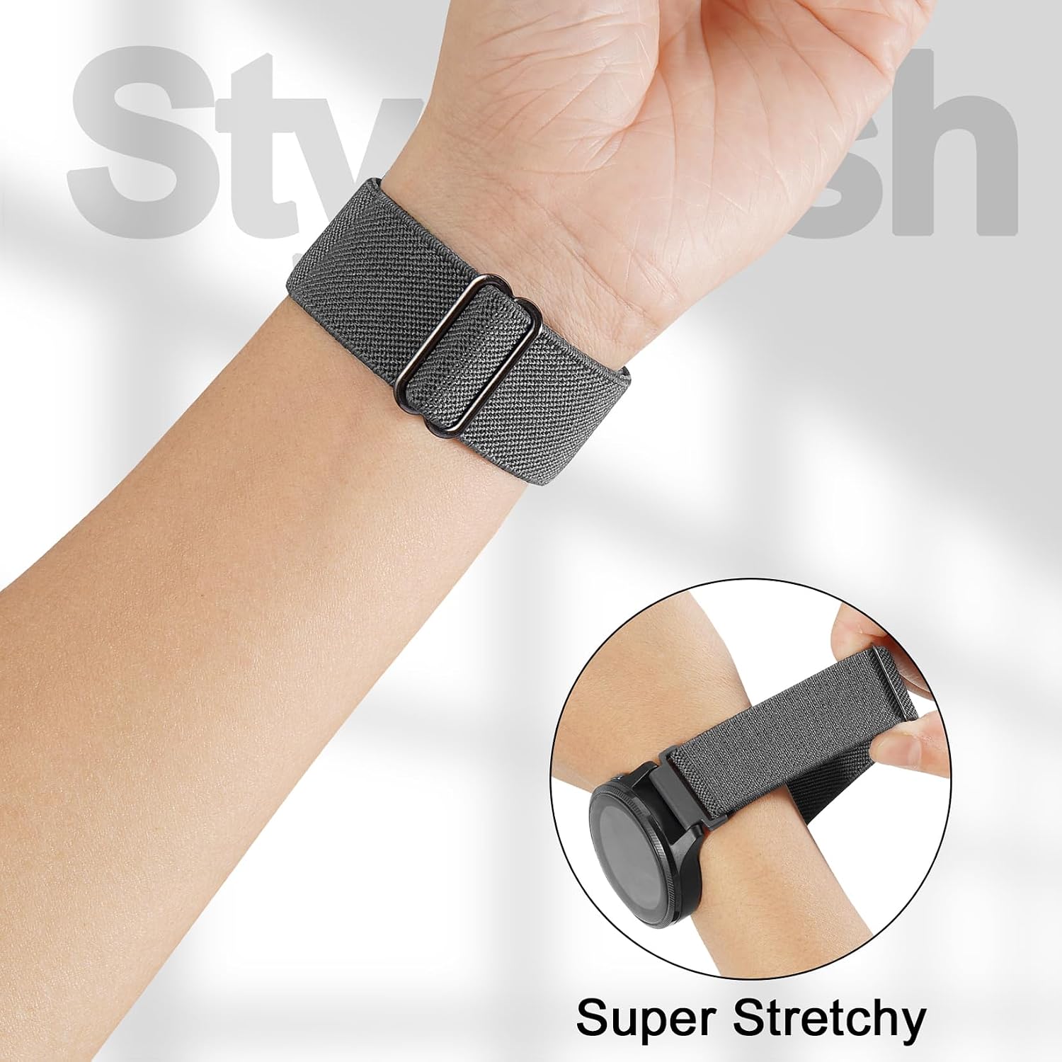 Detalle de Wizvv Pack of 3 18mm Elastic Wristbands for Garmin and More