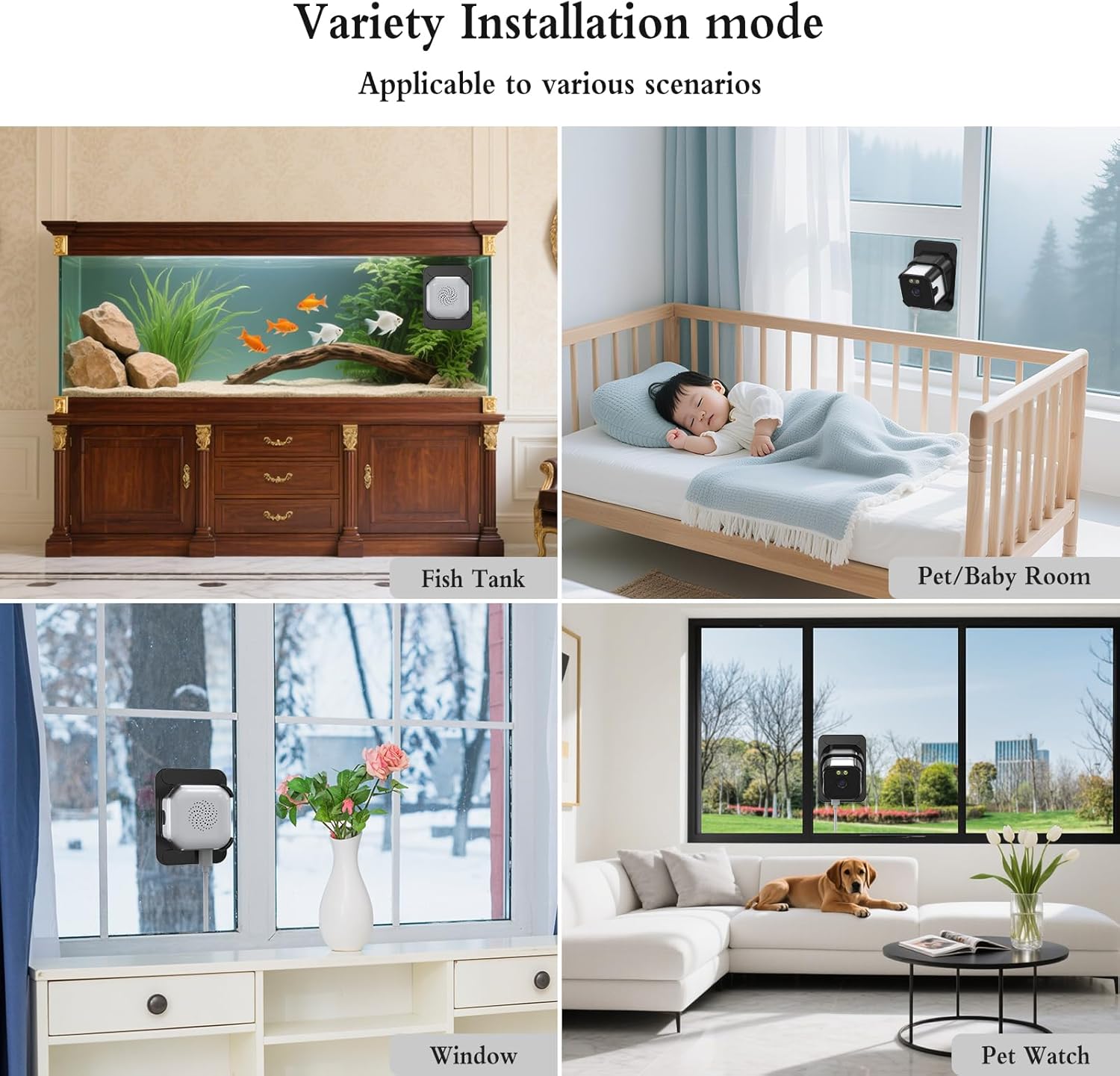 Detalle 2 de ANYQOO Safe View Security Camera 2K 3MP — Window Camera (2 Pack)