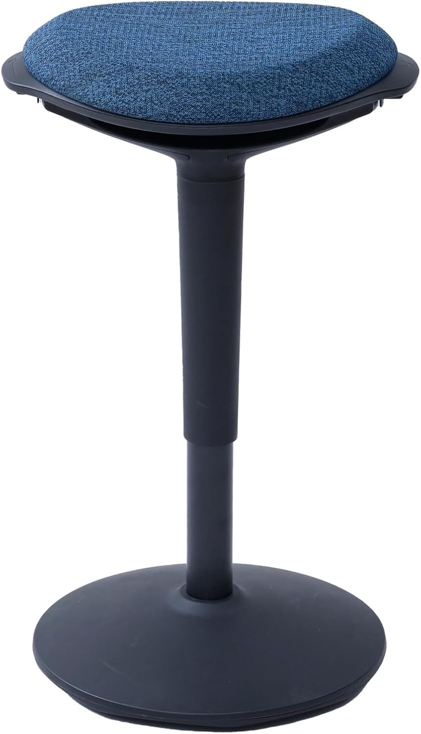 Detalle de 山善 HPSC-55(MBL/BK) 昇降式ポールチェア ガス圧式・高さ55-69.5cm・ラウンド構造