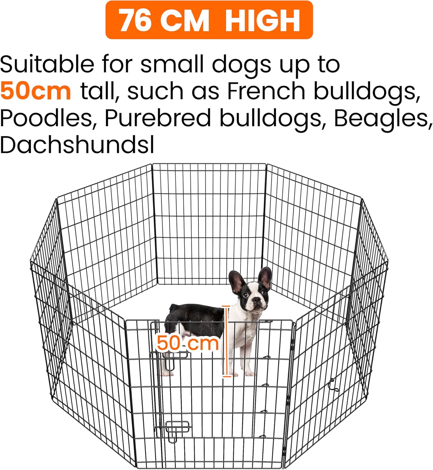 Thumbnail 3 de Yaheetech Recinto per cani 8 pz 61 x 76 cm in ferro, modulare per interno ed esterno