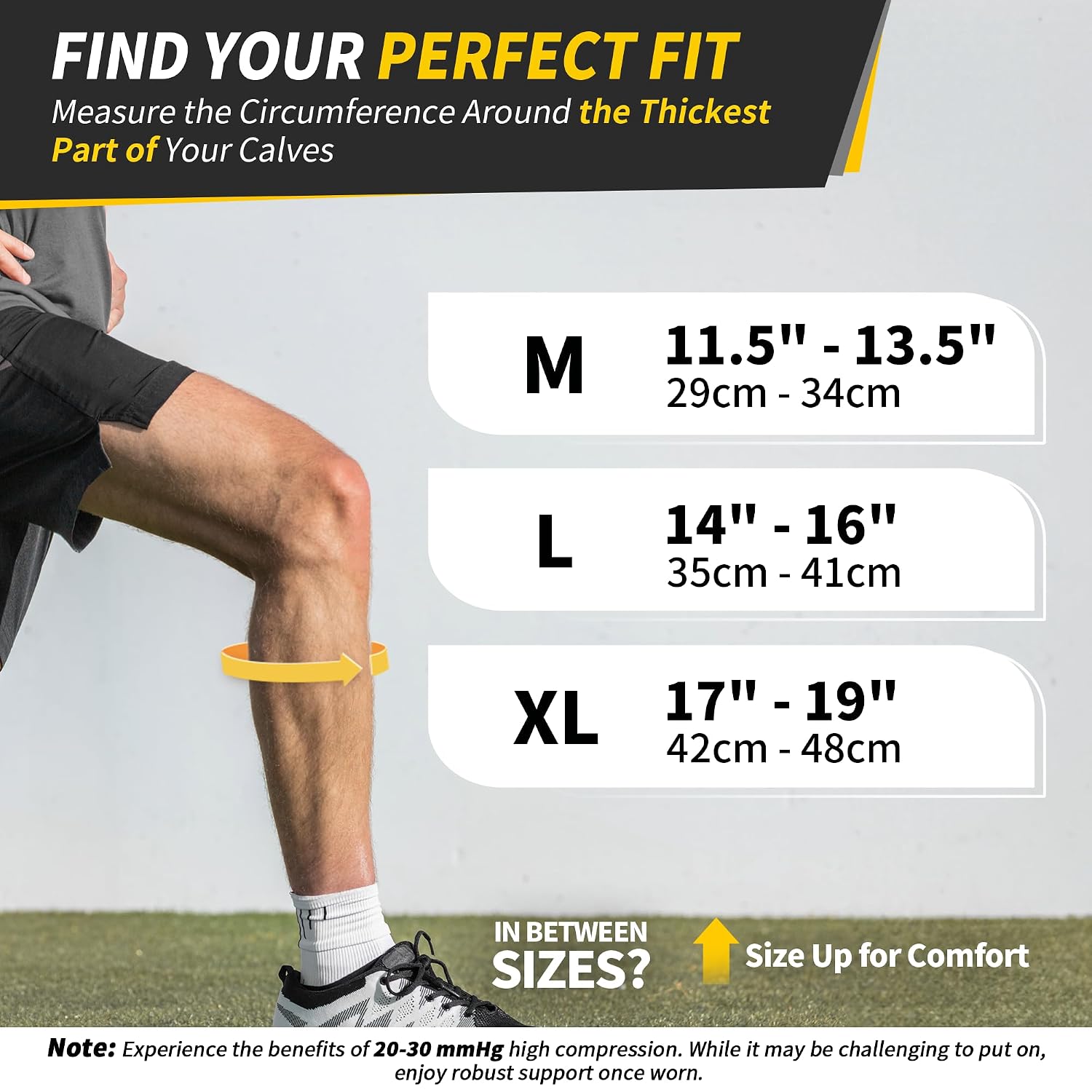 Thumbnail 1 de Compression calf sleeves 20 to 30 mmHg