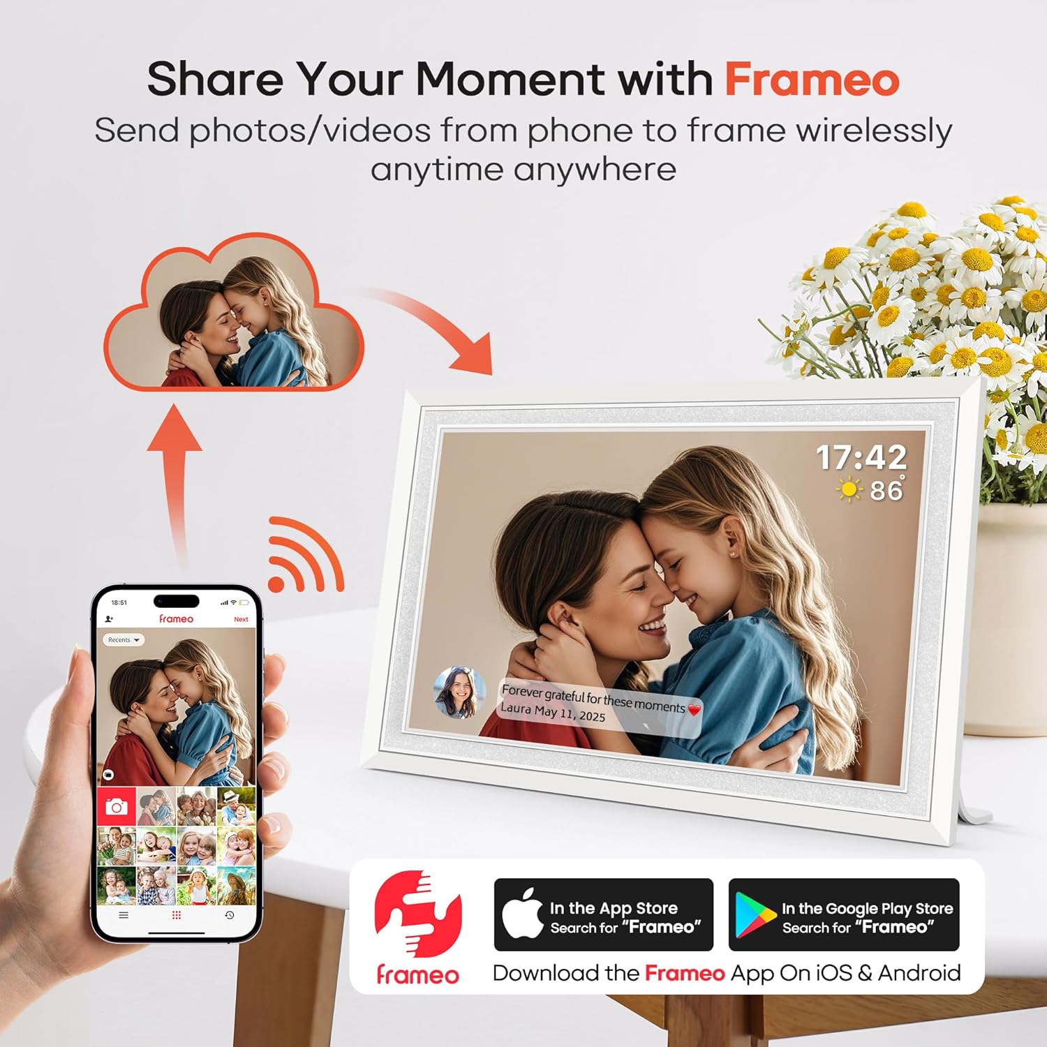 Detalle 2 de Frameo 10.1" Digital Picture Frame 32GB