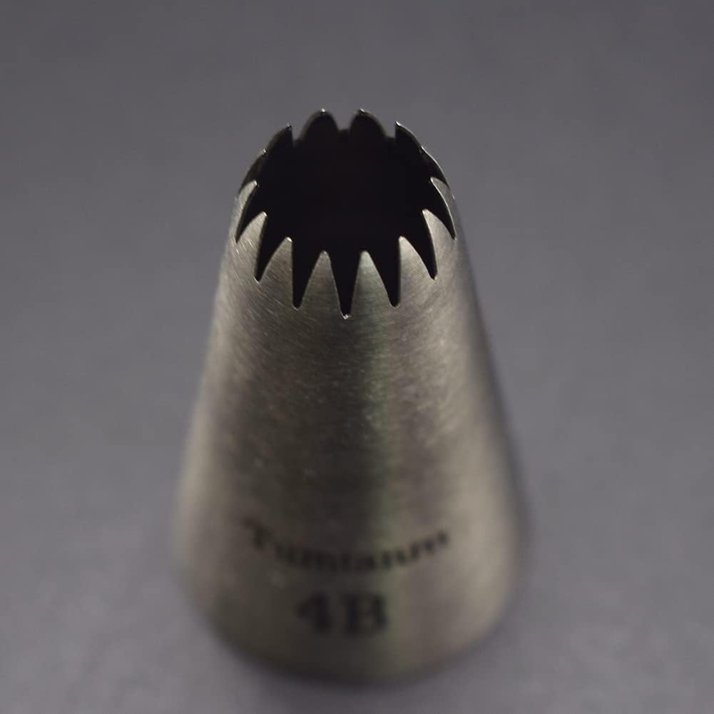Detalle de Tumtanm Professional Large Piping Nozzles (4 pcs) stainless steel icing tips for cupcakes and baking
