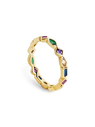 Detalle de SINGULARU Anillo Cascade en plata 925, talla 14