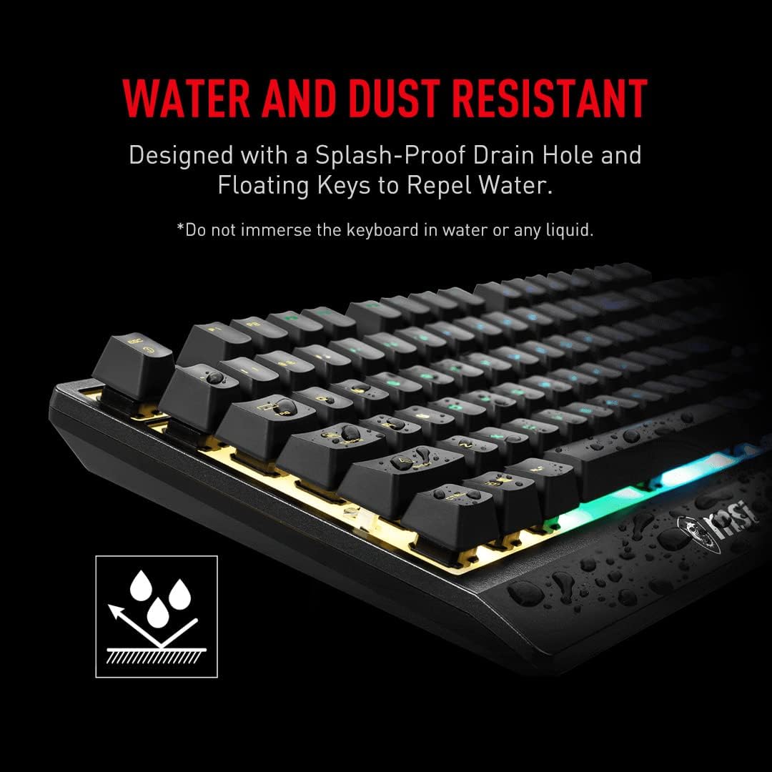Detalle de MSI Vigor GK30 gaming keyboard 6-zone ⌨