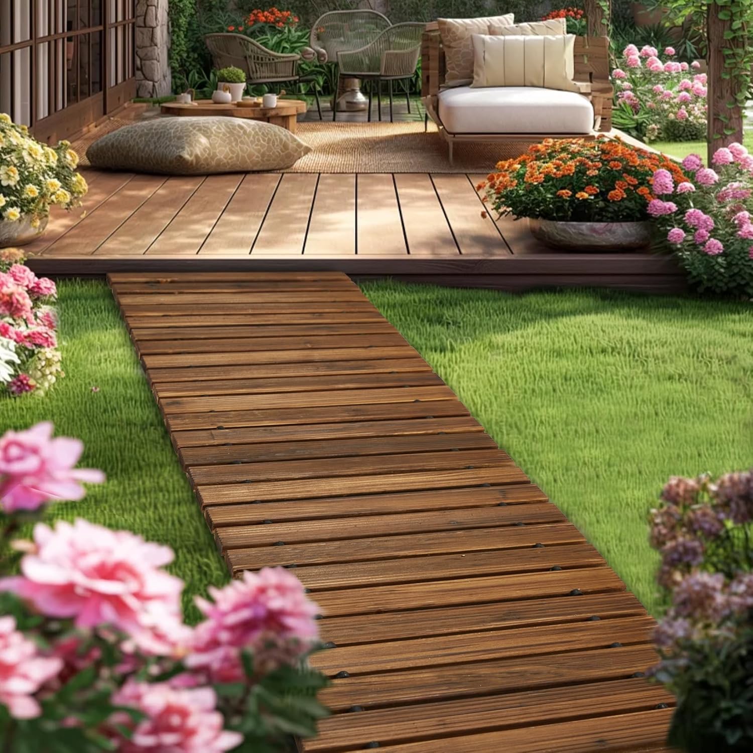 Thumbnail 6 de Wooden Garden Pathway 12 ft