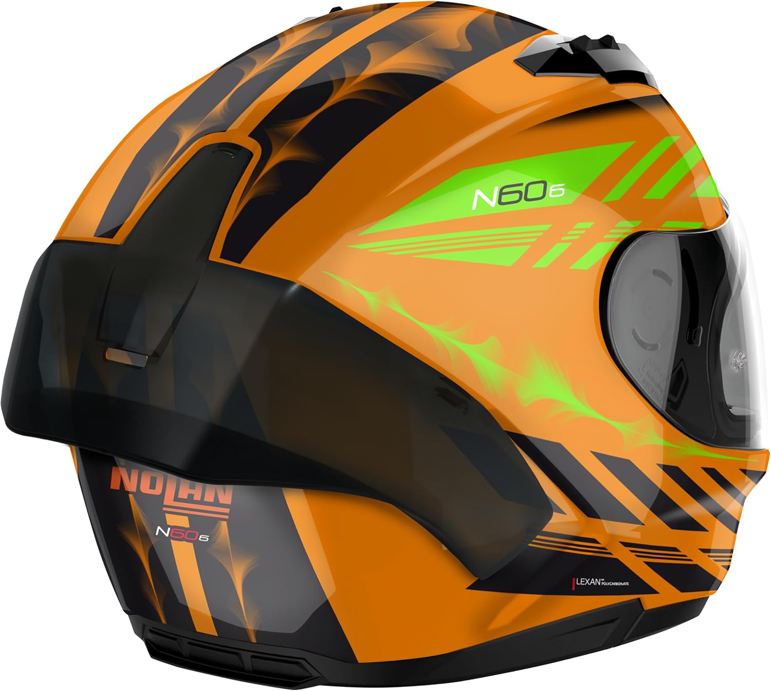 Detalle de Nolan N60-6 Sport Hotfoot Casco: stile sportivo e comfort quotidiano