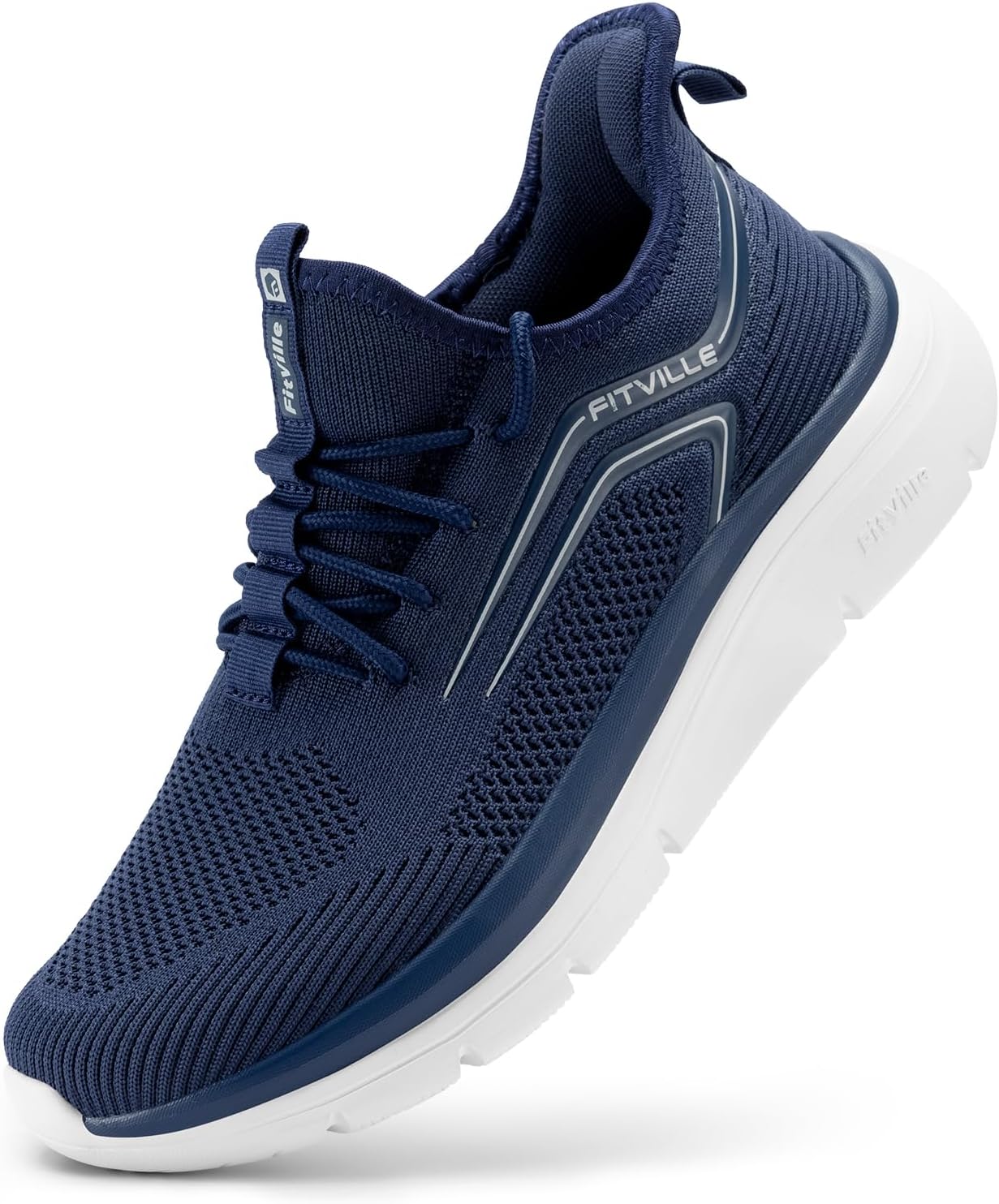 Thumbnail 6 de FitVille Extra Wide Slip-On Fit Trainers for Men with Arch Support