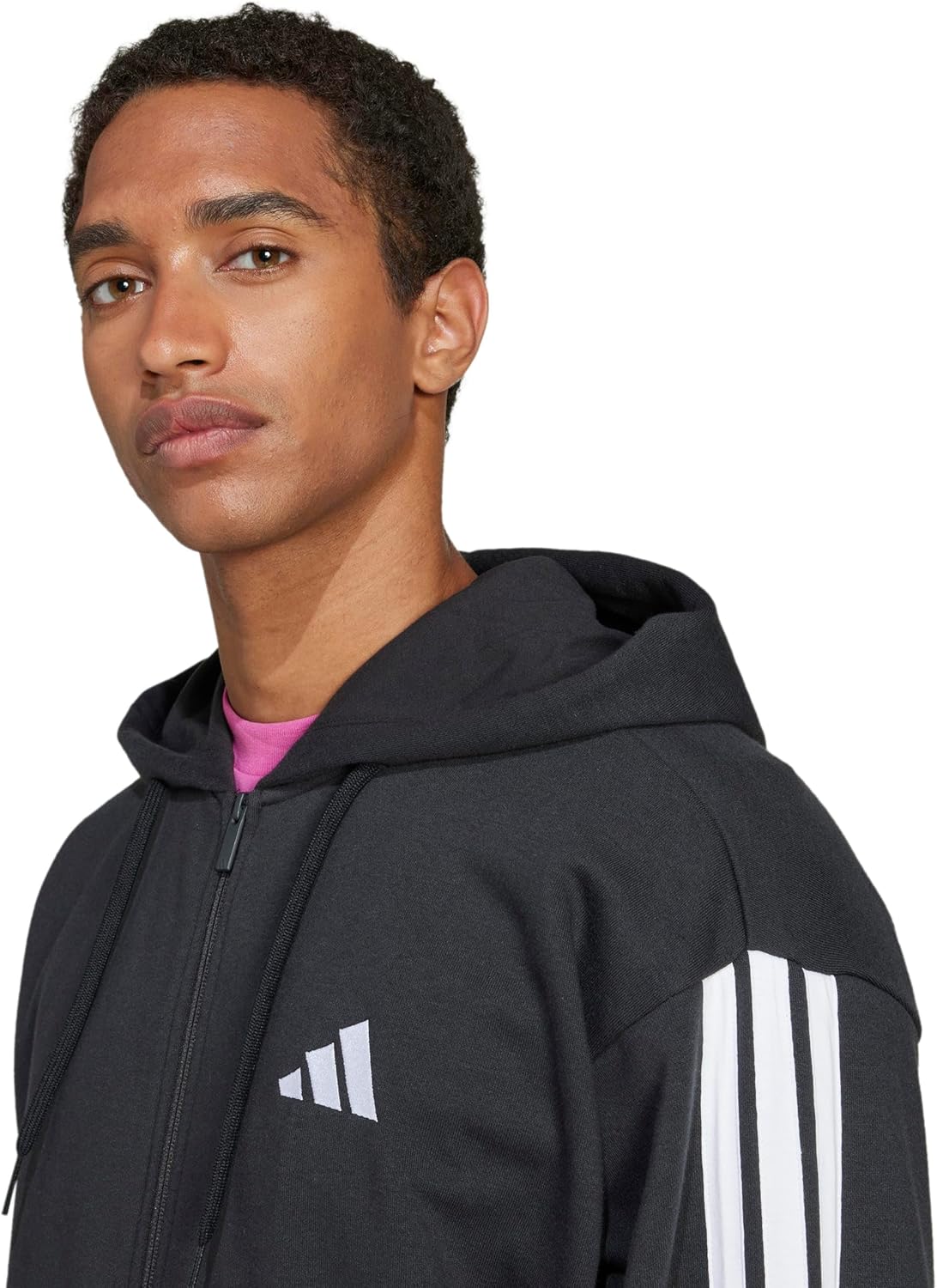 Thumbnail 5 de adidas Herren Essential Three Stripes French Terry Fullzip Hoodie mit durchgehendem Reißverschluss