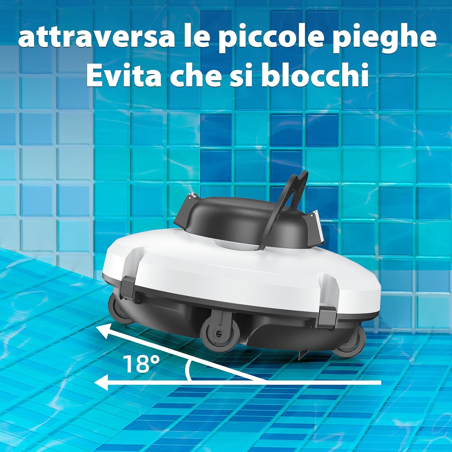 Thumbnail 3 de Redkey Upgrade S100 Robot Piscina: pulizia efficiente fino a 200 minuti per piscine fino a 120 m²