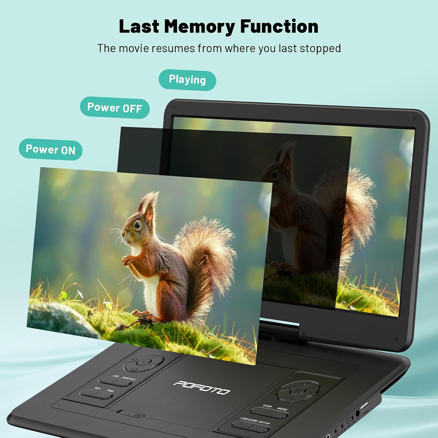 Thumbnail 6 de 17.5" Portable DVD Player 6-hour battery 📀