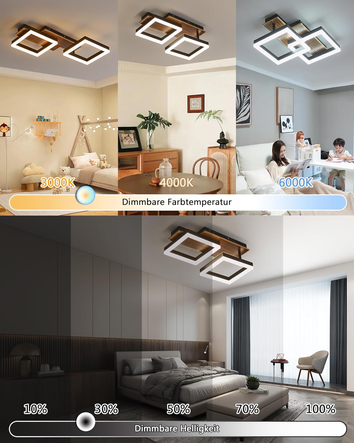 Thumbnail 5 de Meloweel LED Deckenlampe Holz