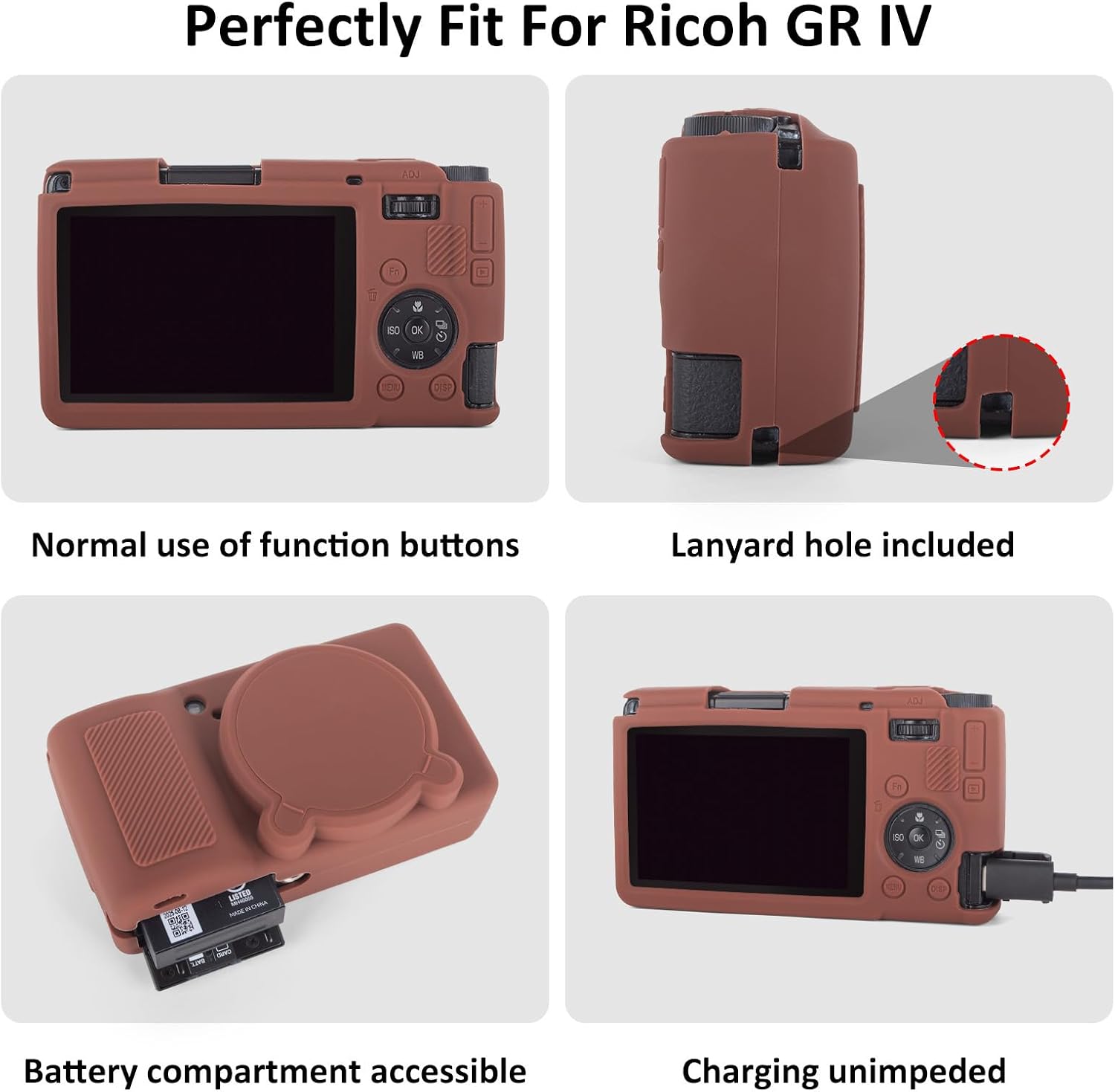 Thumbnail 1 de Rieibi Silicone Case for Ricoh GR IV: Protective Grip and Screen Clarity for GR4