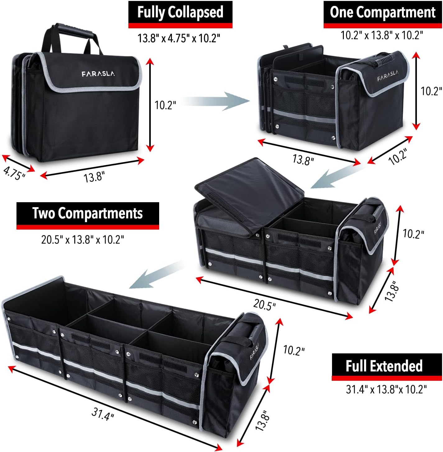 Thumbnail 1 de Farasla Trunk Organizer with Cooler Bag