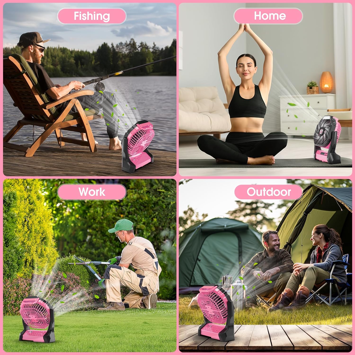 Thumbnail 6 de Peouix Portable Rechargeable Fan with 20000mAh Battery and LED Lantern