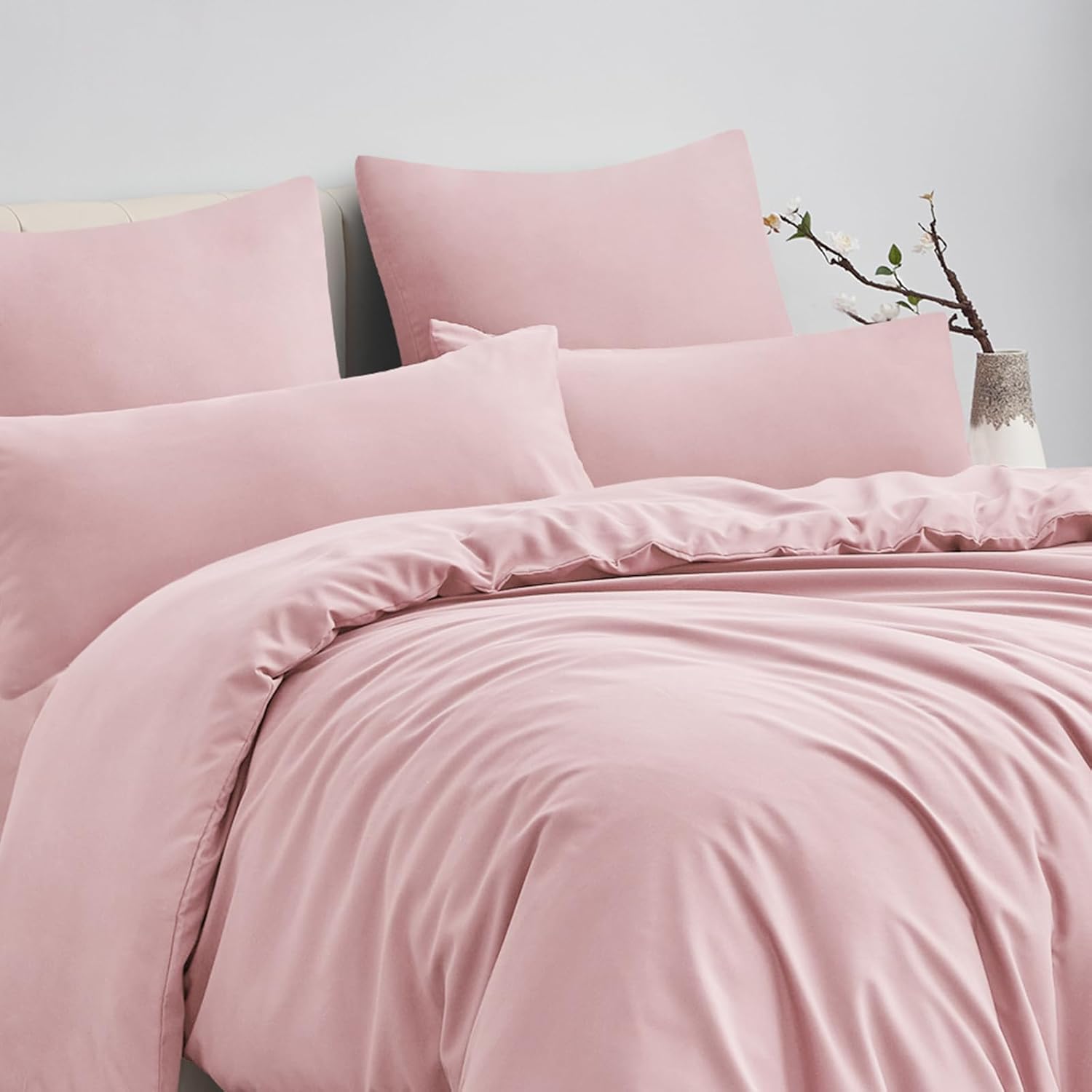 Thumbnail 3 de Aisbo Bettwäsche 200x220 3-teilig in Rosa (Mikrofaser) mit Reißverschluss