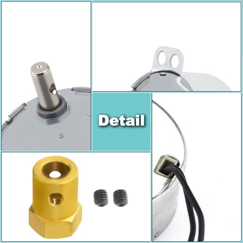 Detalle de JYUDAUFU 2 Pièces Moteur Synchrone TY C50 – 2,5 à 3 RPM, 220–240 V, 4 W, CW/CCW