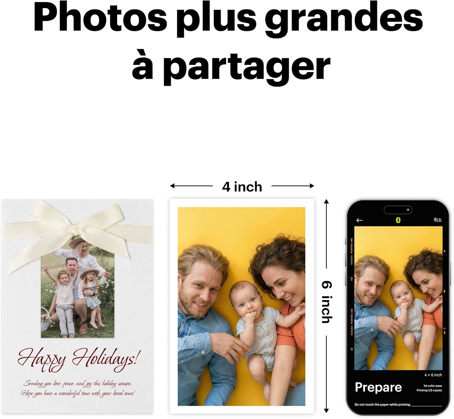Thumbnail 5 de Kodak Dock Plus 4Pass Imprimante Photo (10x15 cm) avec Pack de 50 Feuilles (10 + 40) – couleur jaune