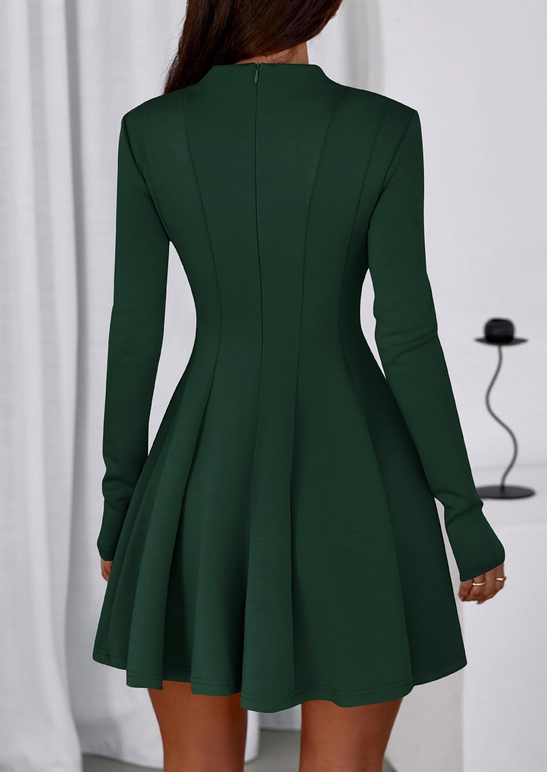Detalle 2 de PrettYGarden Fall Women's Long Sleeve Swing Dress