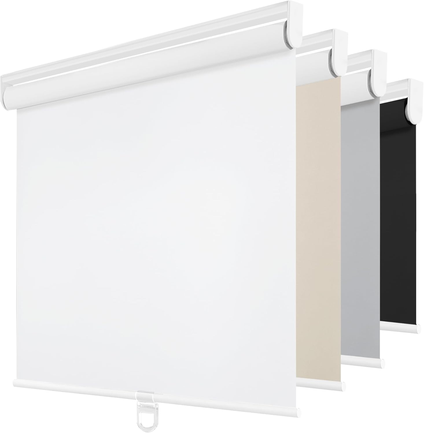 Detalle de ChrisDowa Cordless Blackout Roller Shades (30" W x 72" H, White)