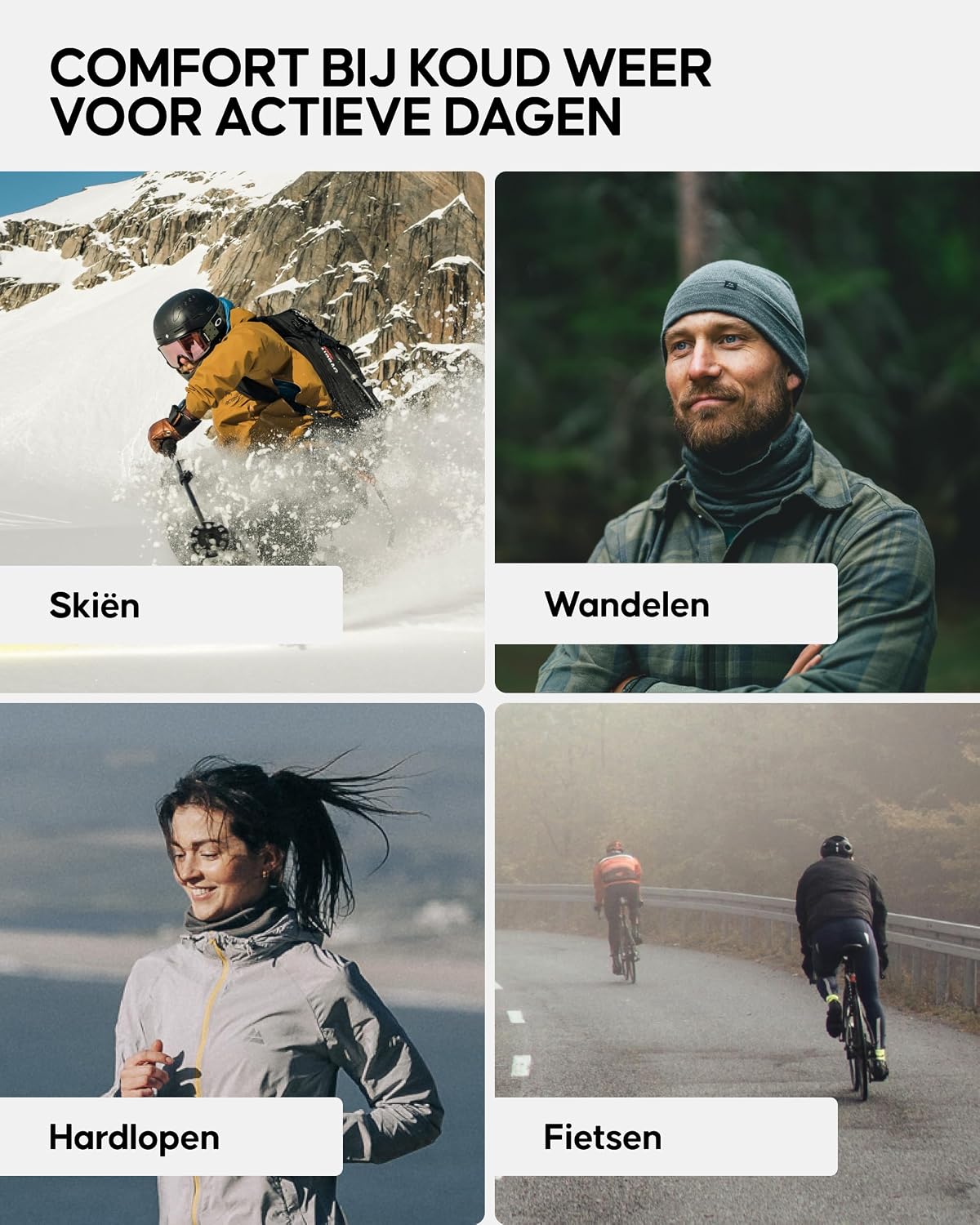 Detalle 2 de DANISH ENDURANCE 100% Merino nekwarmer, 160 g/m², ademend en multifunctioneel