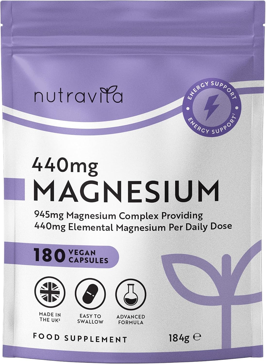 Detalle de Nutravita 945 mg Complejo de Magnesio 90 días
