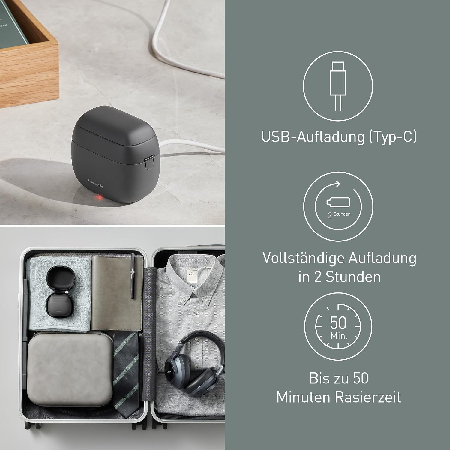 Thumbnail 6 de Panasonic ES-PV3B-K803 Series 900s Premium – Nass- und Trockenrasierer mit 5 Klingen und Bartsensor