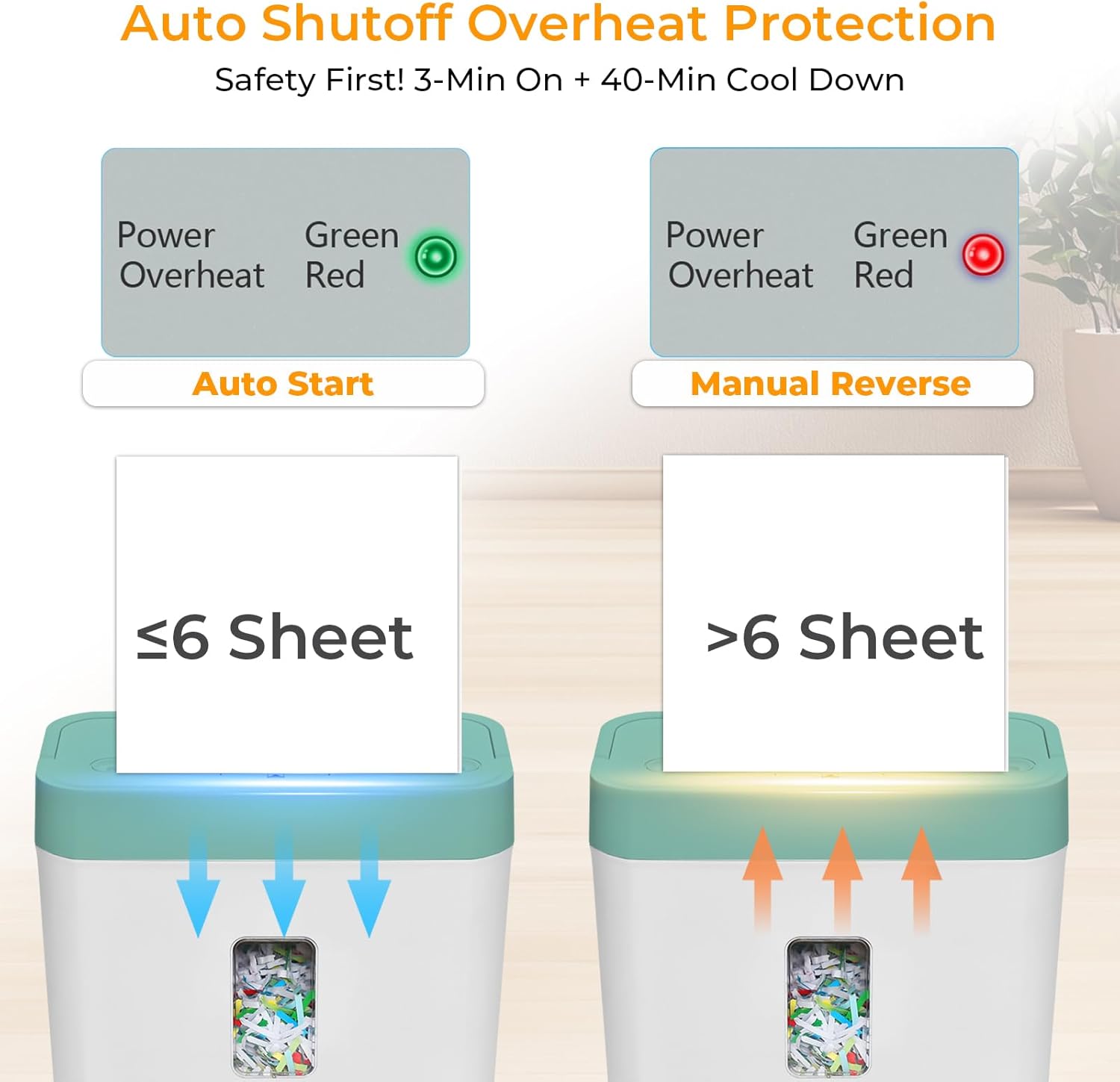 Thumbnail 6 de VidaTeco 10-Sheet Cross‑Cut Shredder P-4 🖨