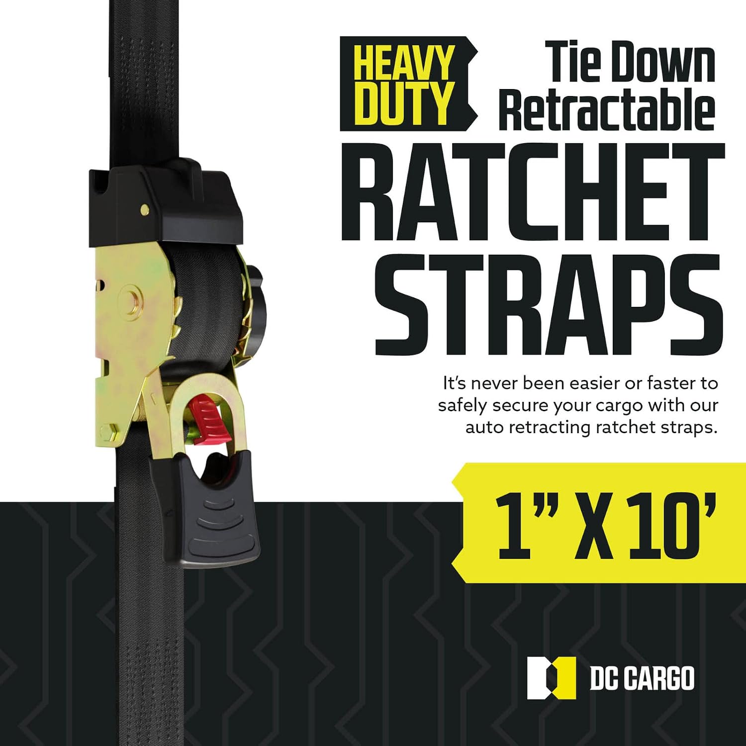 Detalle 2 de DC Cargo Mall Auto Retractable Ratchet Straps 1,209 lb Break Strength
