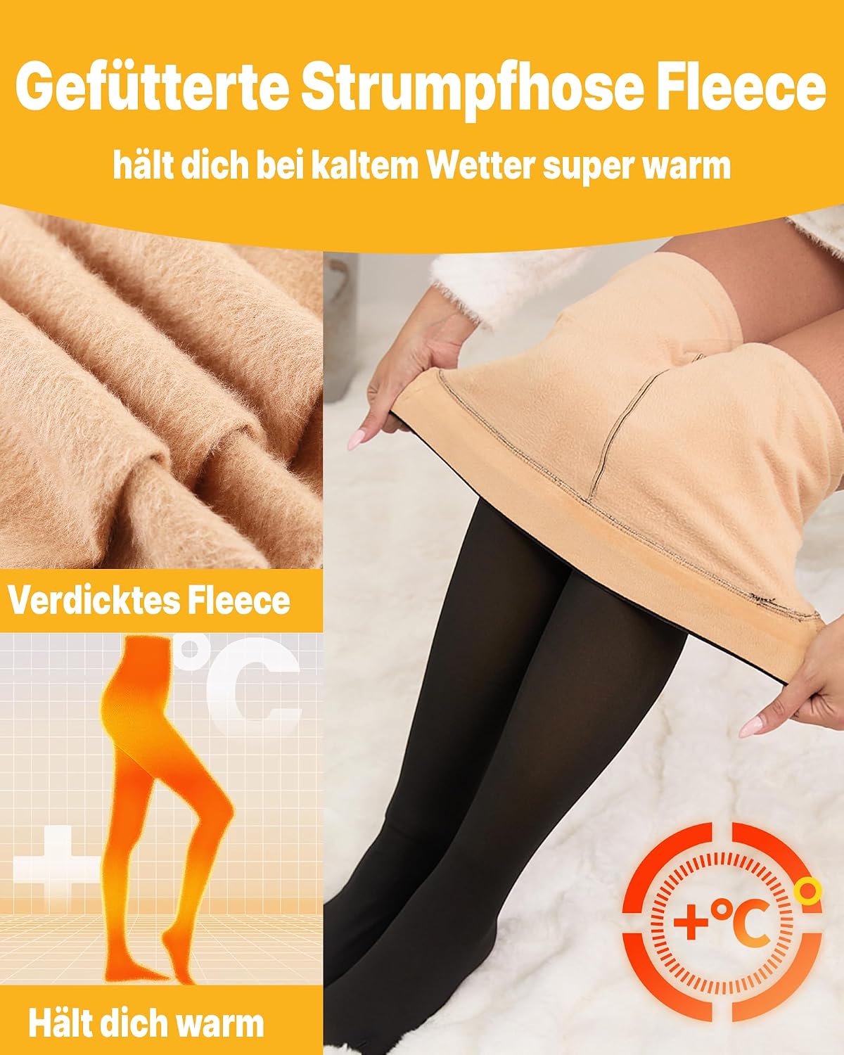 Detalle 2 de ViShawtek Thermo Strumpfhose Damen 1 Paar