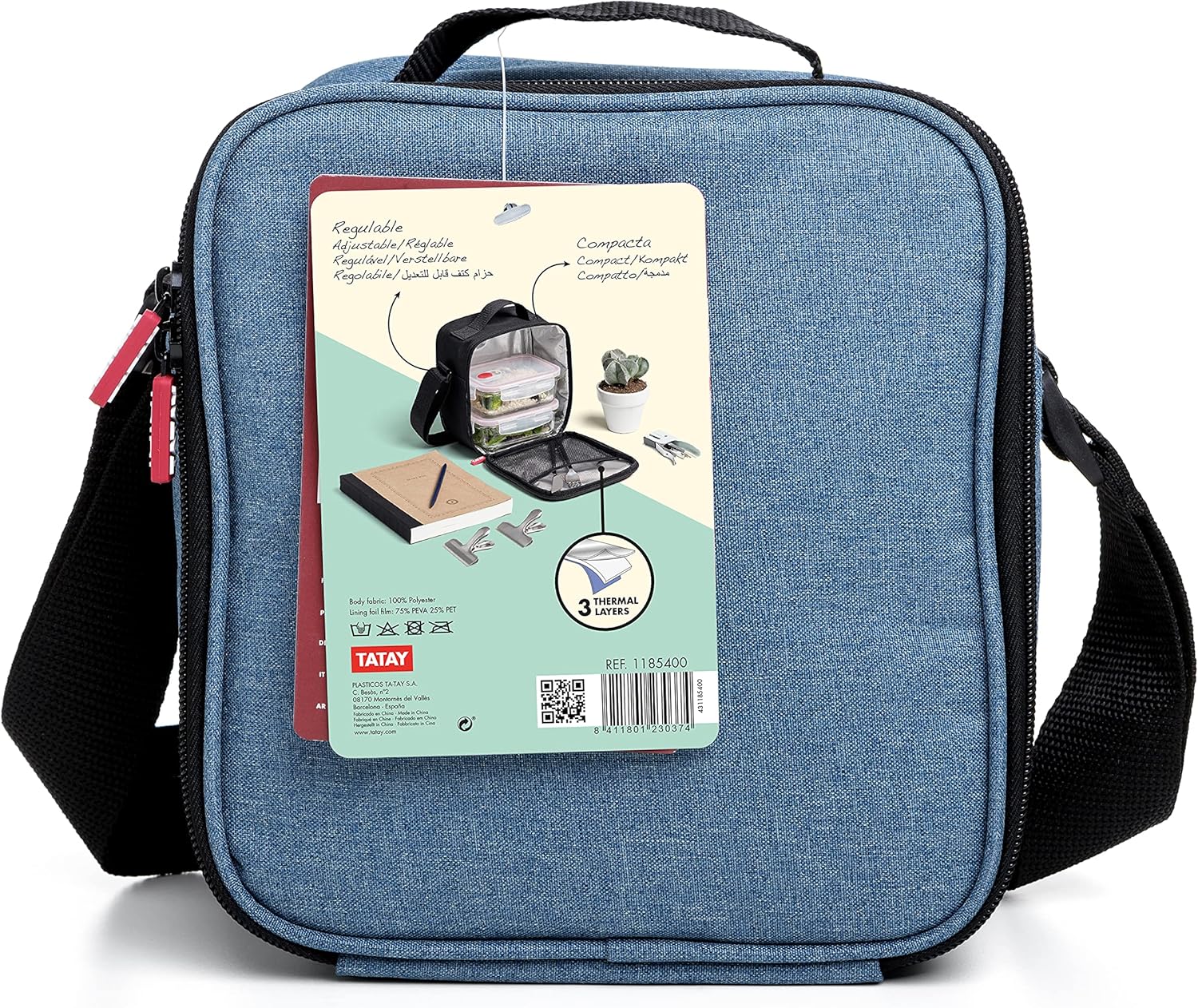 Thumbnail 5 de Tatay Bolsa Termica Porta Alimentos Impermeable 3,5 L Azul Denim