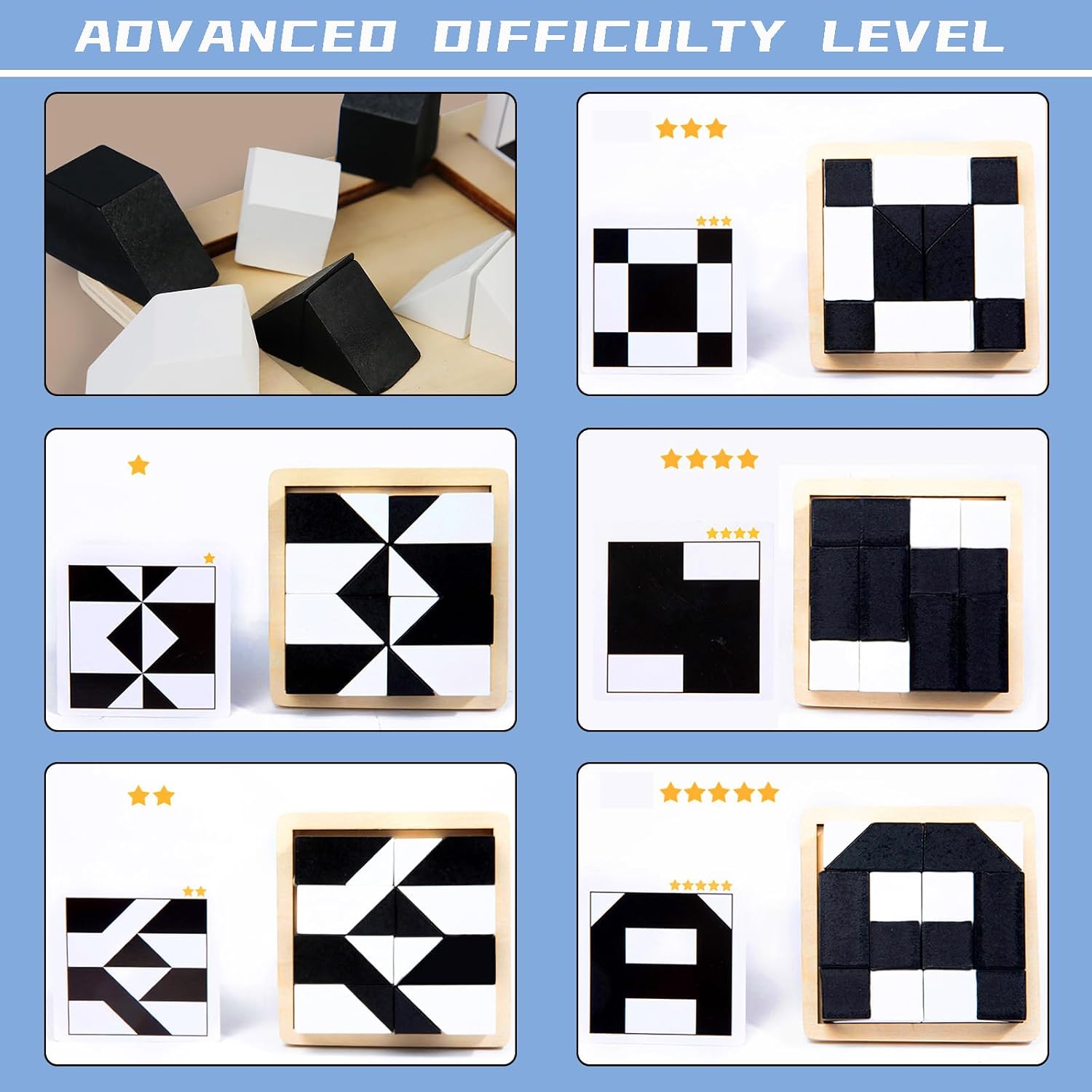 Thumbnail 1 de Blocchi di costruzione in legno 3D Montessori: puzzle geometrico per bambini