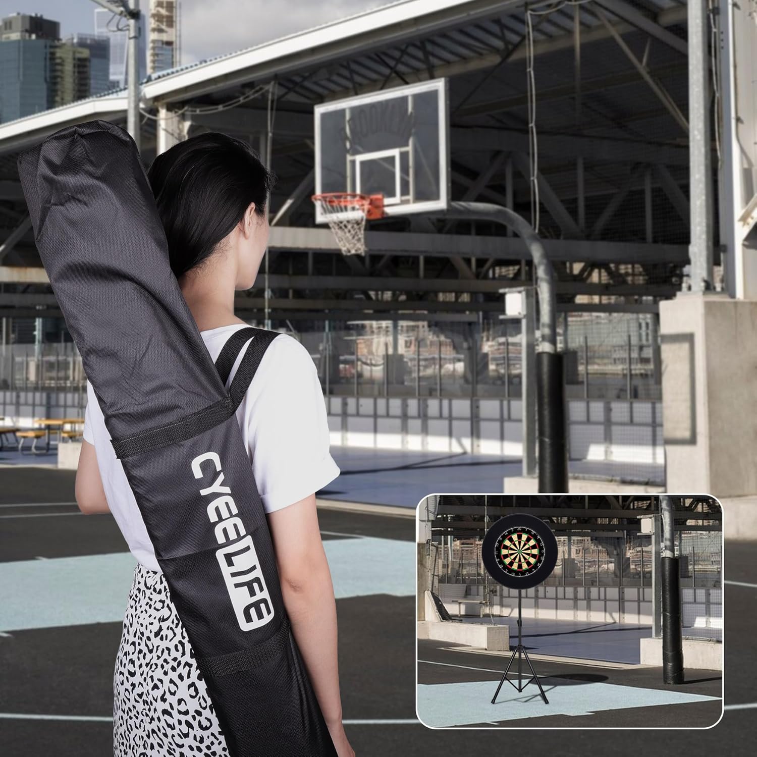 Thumbnail 5 de CyeeLife Dartboard Stand Portable Tripod 199 cm