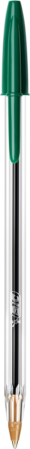 Thumbnail 1 de BIC Cristal Original Green Ballpoint Pens – Medium 1.0 mm, Box of 50 (Smudge-Free)
