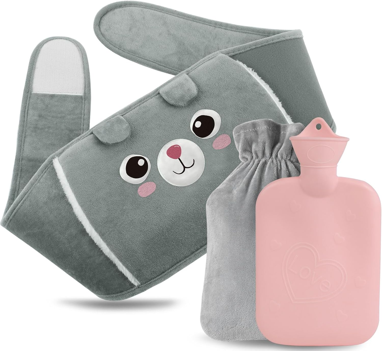 Detalle de Pameil 3-in-1 warmwaterkruik met flanellen hoes en draagriem