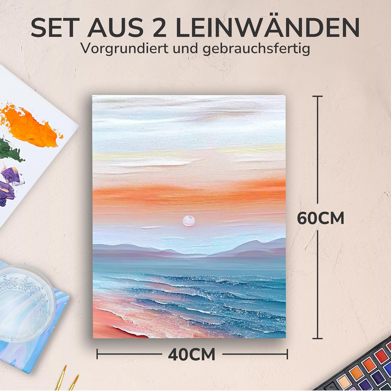 Thumbnail 1 de Zenacolor Leinwand 40x60 Set aus 2