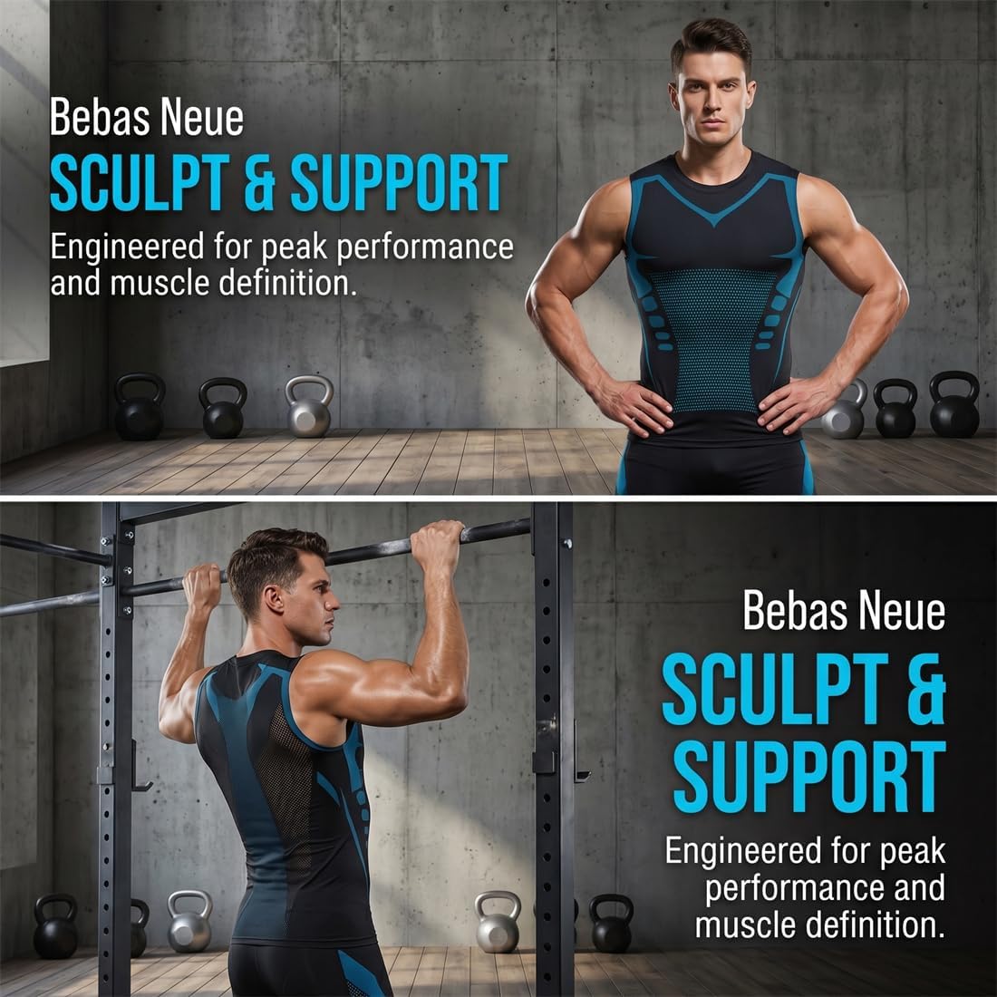 Detalle 2 de Knubbuf NorthPower Men's Compression Vest, Sleeveless Round-Neck Shaping Top
