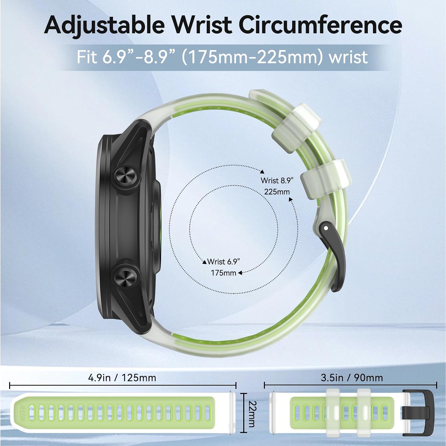 Detalle 1 de OVERSTEP 22mm silicone watch band