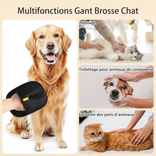 Detalle 1 de Gant Anti Poils Animaux Kunoli – 2 Pièces, double-face pour poils et saletés