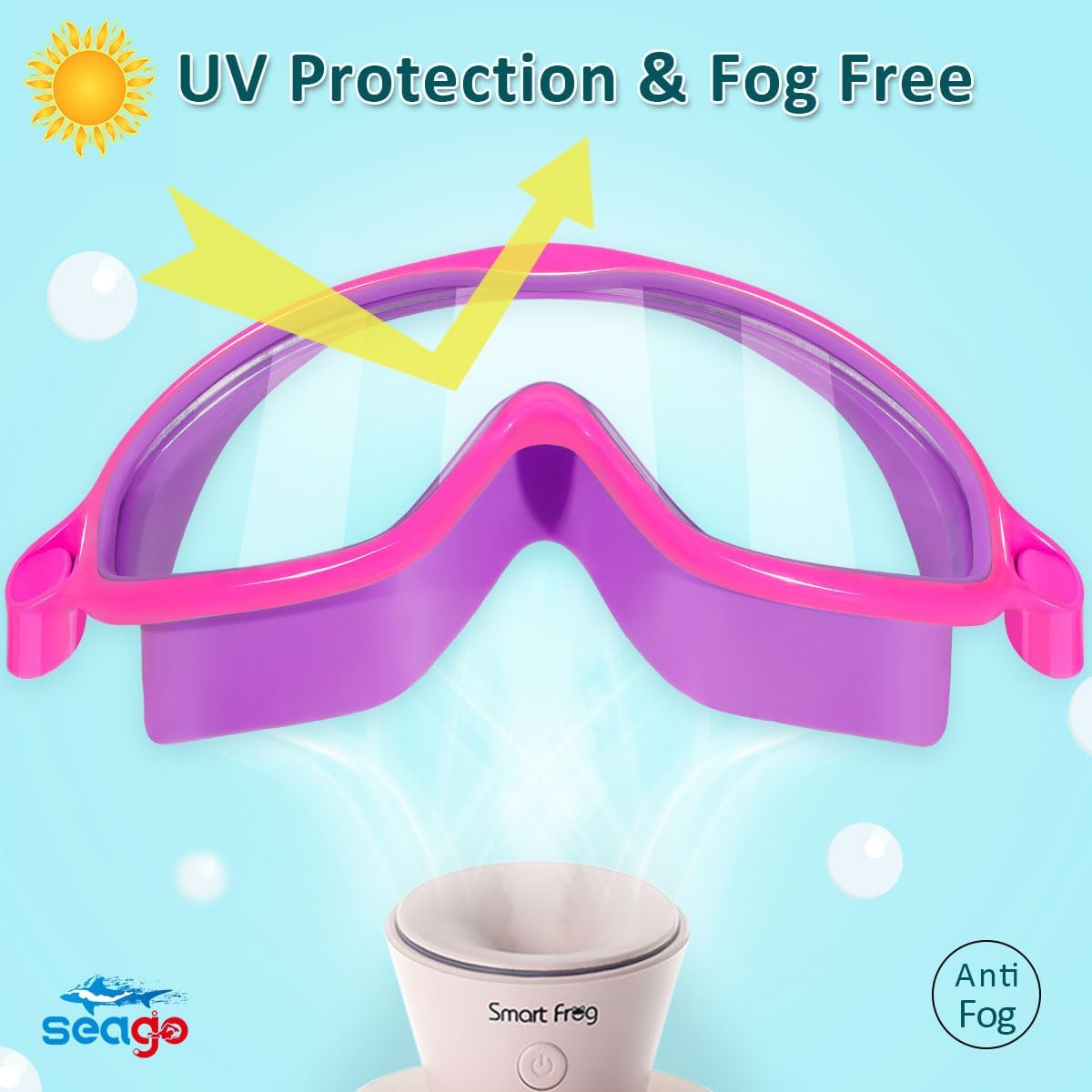 Detalle de Seago Kids’ Swimming Goggles, Ages 3–14