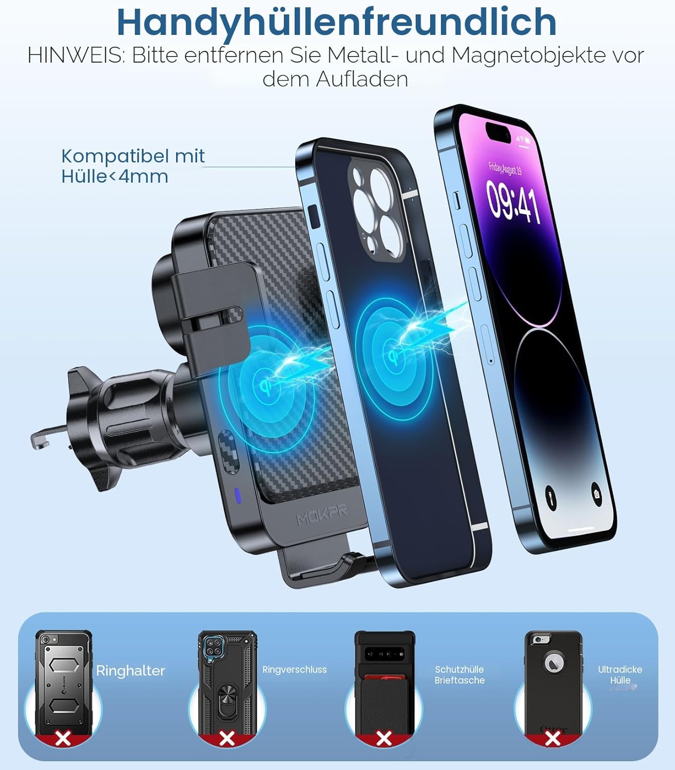 Thumbnail 5 de MOKPR Handyhalterung 15W fürs Auto