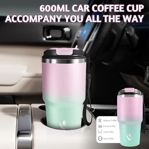 Detalle 1 de HoneyHolly Termo Café 600 ml vaso térmico para coche