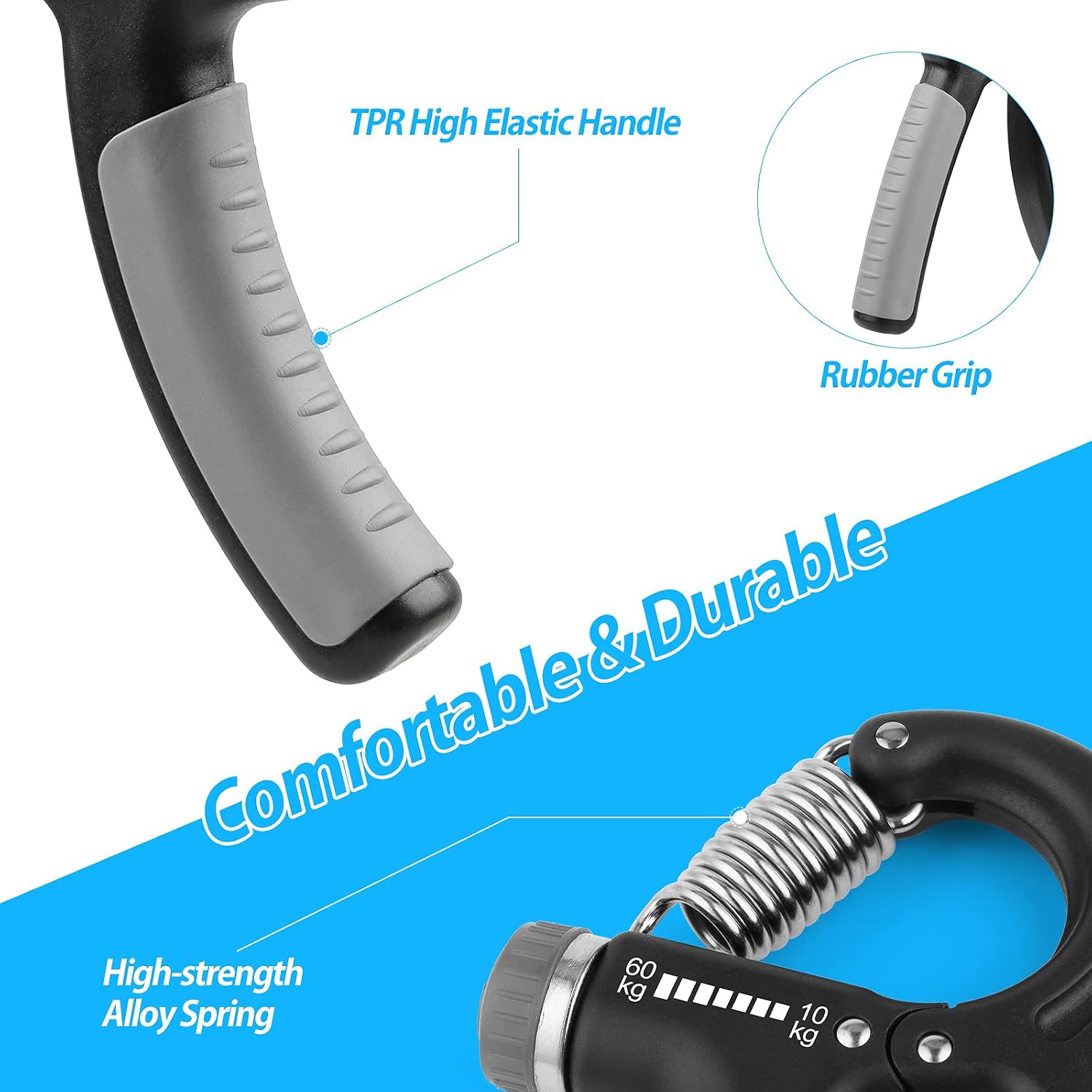 Detalle 1 de NIYIKOW FBA_4049540 2-Pack Adjustable Hand Grip Strengthener, 22–132 lb