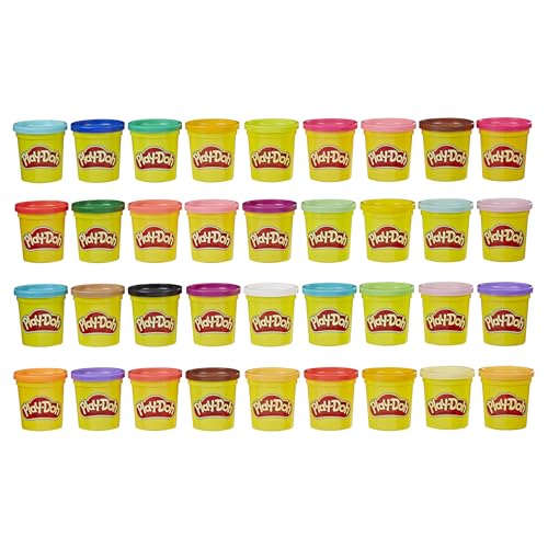 Play-Doh Modeling Compound 36-Pack: Non-Toxic Assorted Colors for Classrooms and Kids