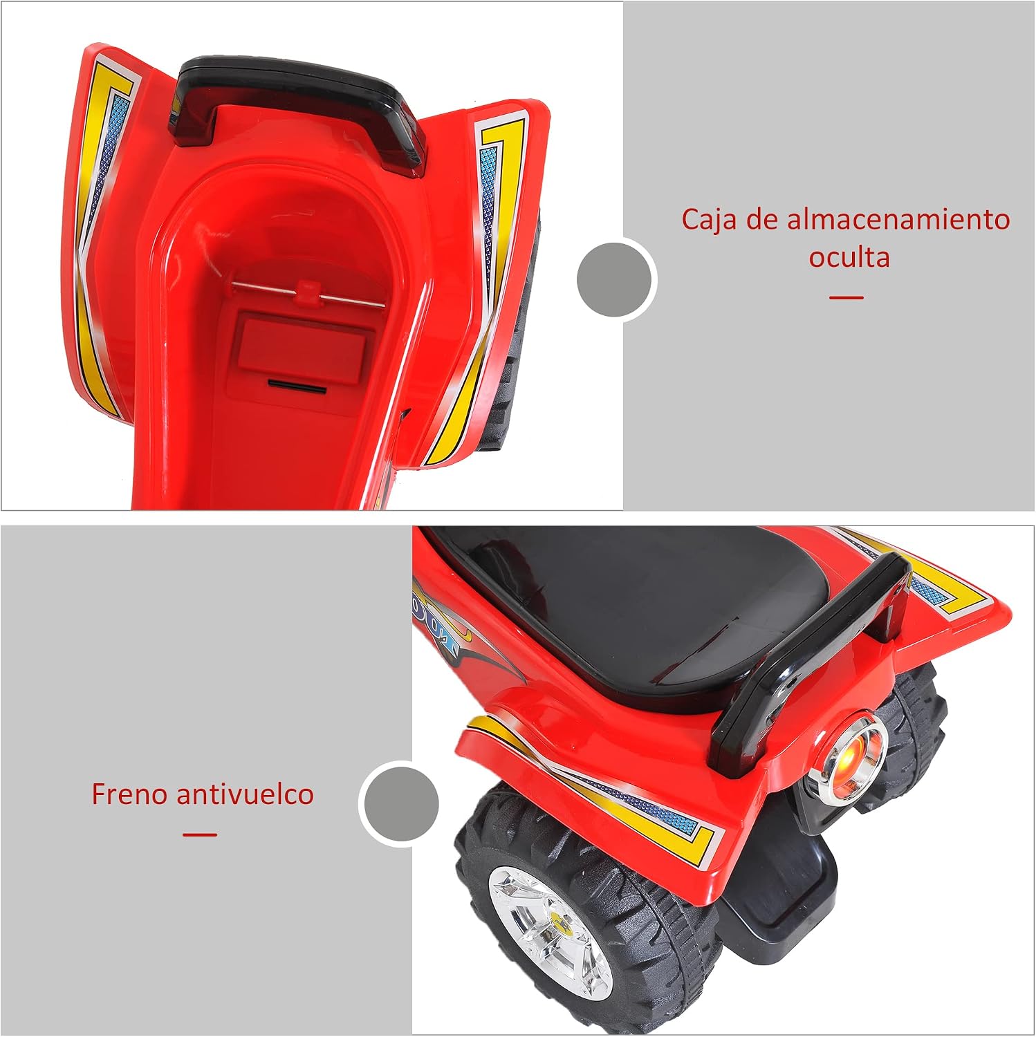 Thumbnail 5 de HOMCOM Quad Correpasillos 60x38x42cm