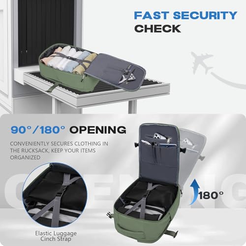 Detalle de Xkdoai Mochila de Cabina 40x30x20 cm, 20L y Antirrobo para Ryanair/Wizz Air/EasyJet