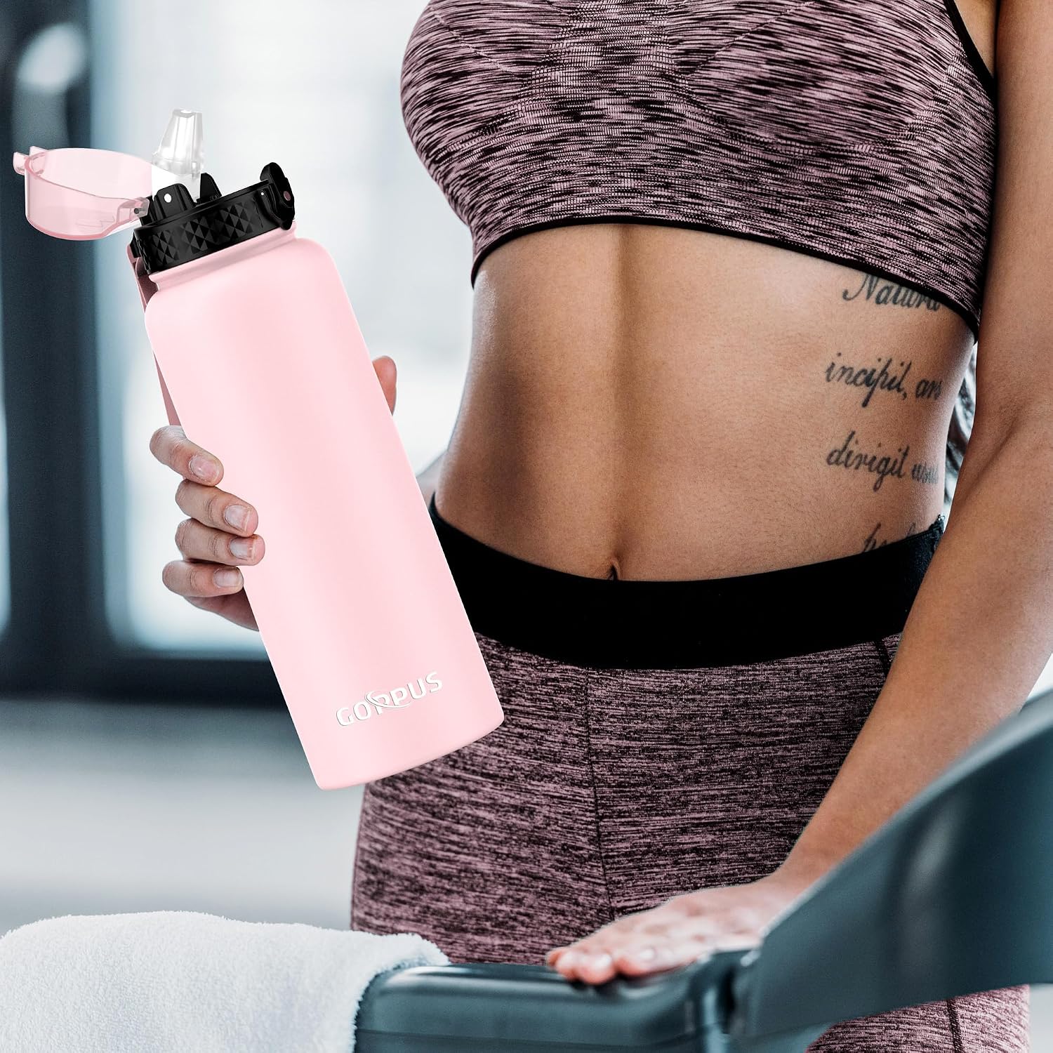 Thumbnail 5 de GOPPUS 1.2L stainless water bottle with straw